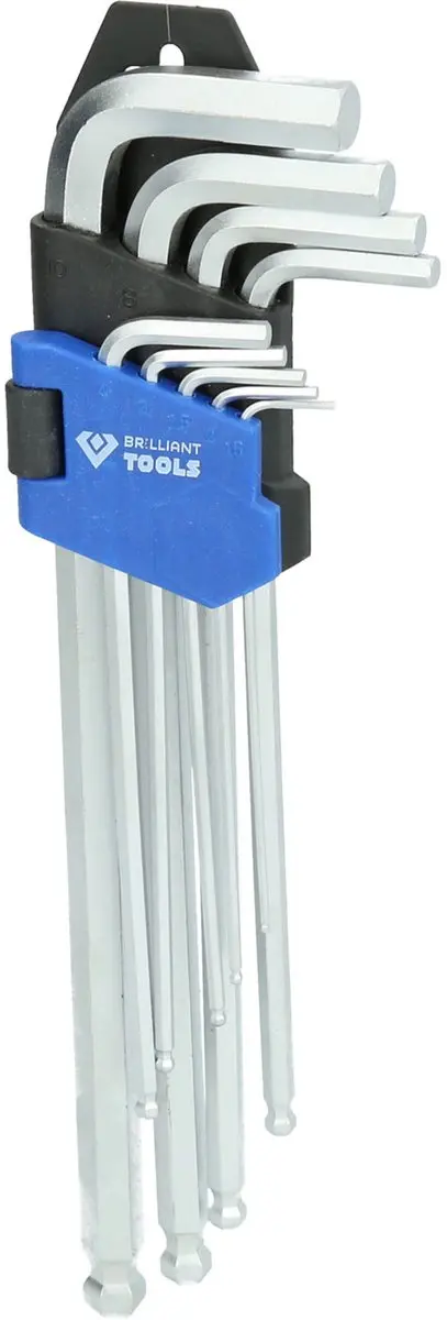 BRILLIANT TOOLS 9-delige Inbussleutelset met kogelkop