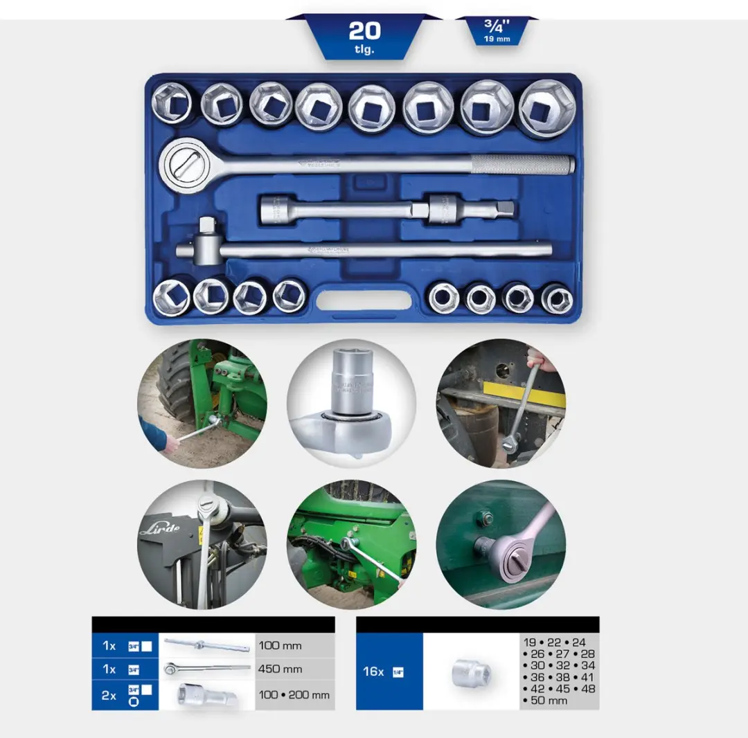 Brilliant Tools BT025020 3/4" Dopsleutelset - 20 Stuks