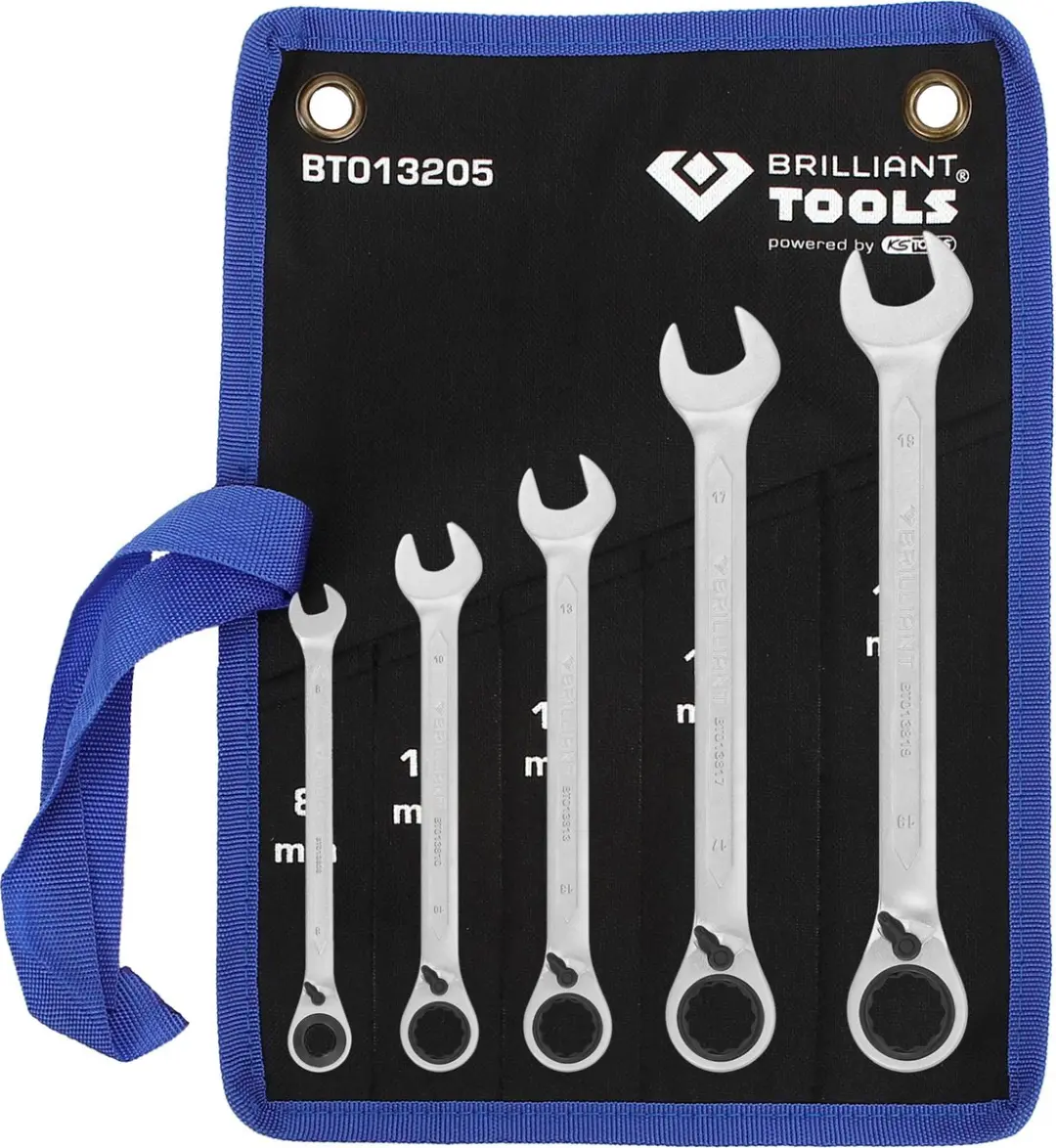 Brilliant Tools BT013205 Ringsleutel met ratelset 8-53mm