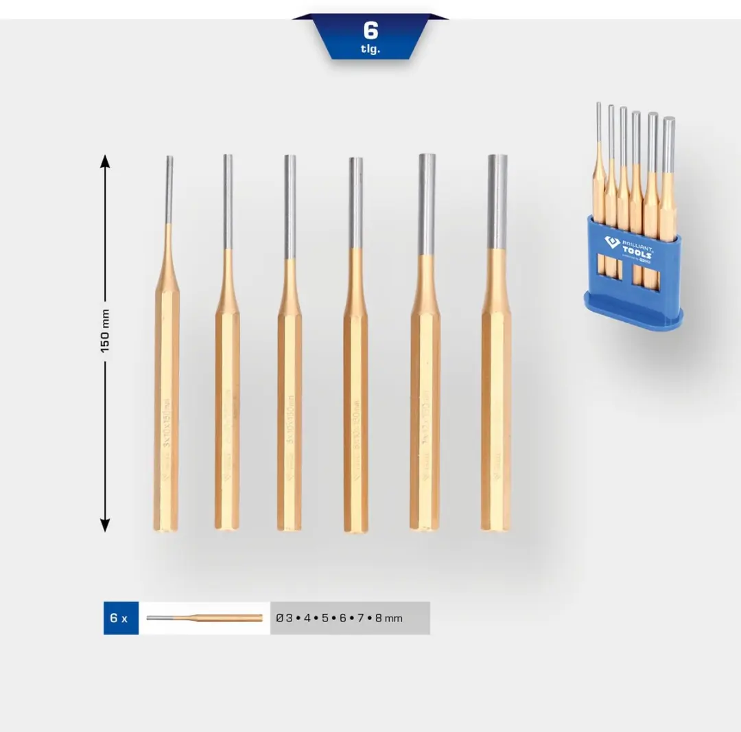 Brilliant Tools BT085070 Pendrijver/Doordrijverset - 6-delig