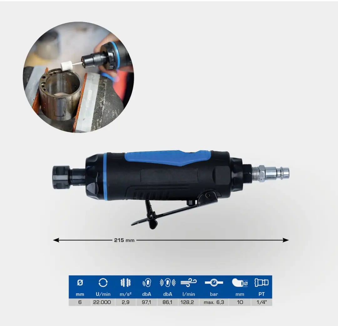 Brilliant Tools BT160702 Rechte Luchtschuurmachine