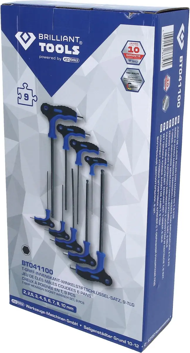 Brilliant Tools BT041100 Haakse Schroevendraaierset 9-delig