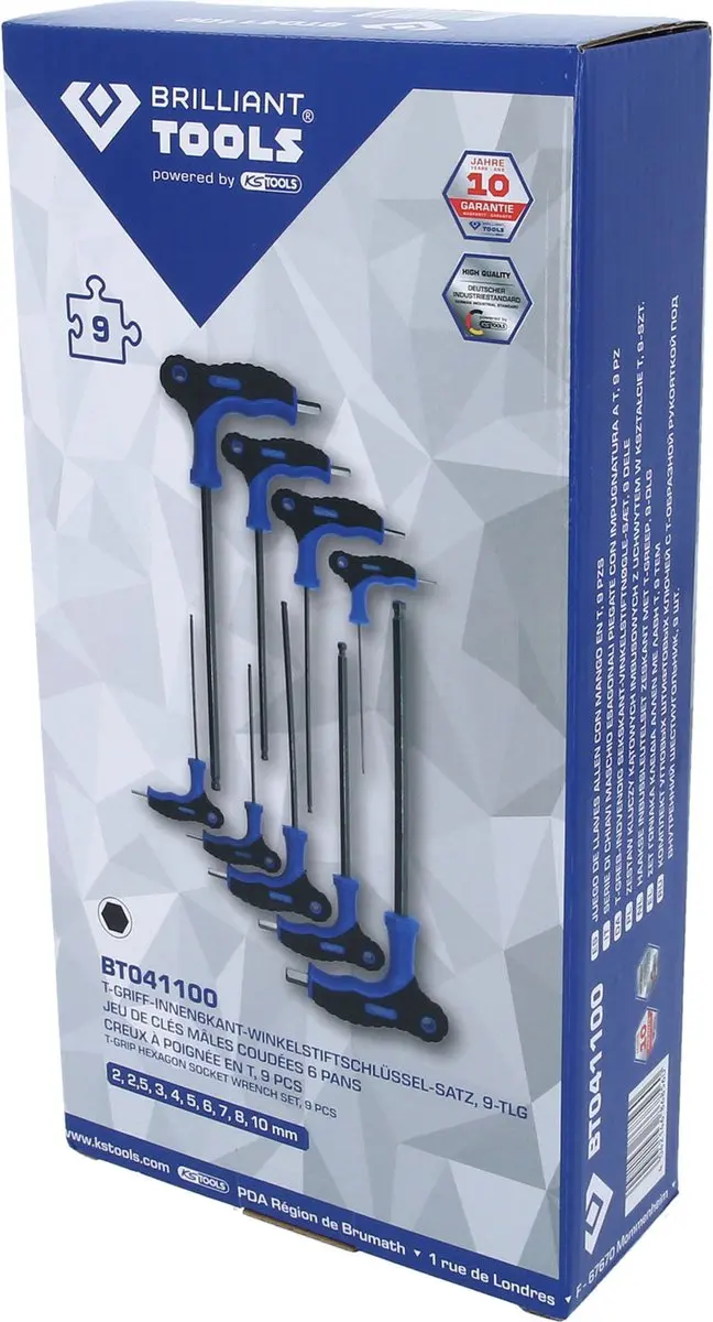 Brilliant Tools BT041100 Haakse Schroevendraaierset 9-delig