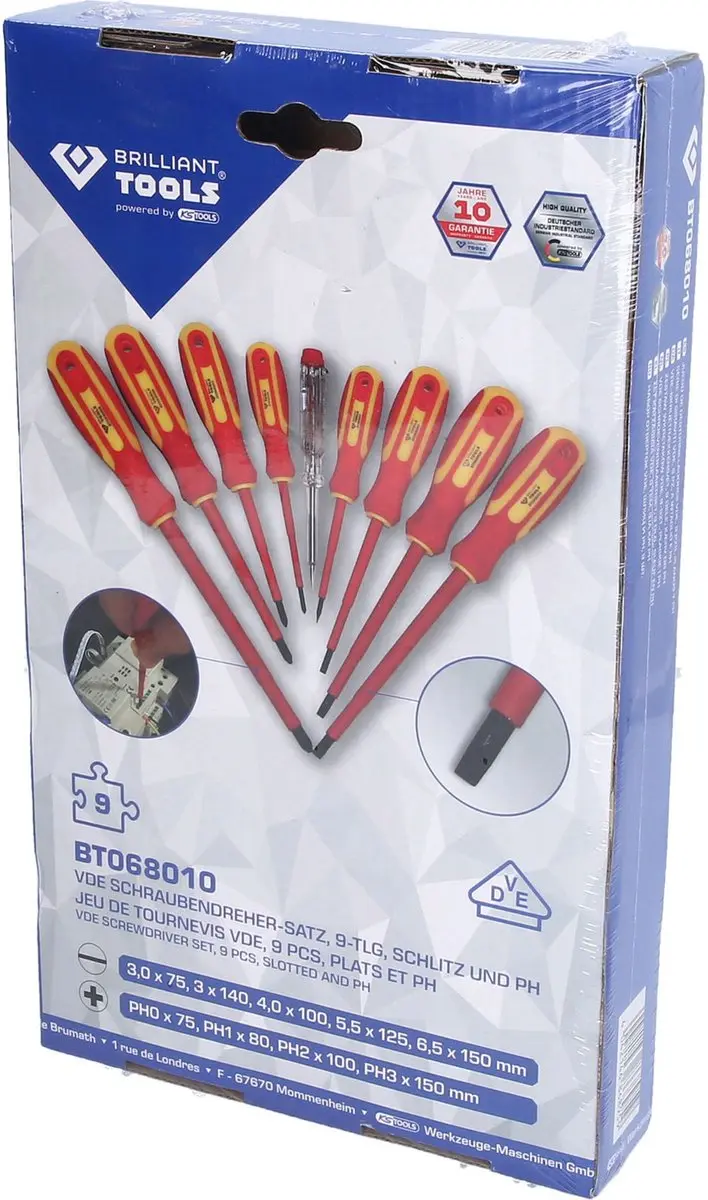 Brilliant Tools BT068010 Schroevendraaierset - 9-delig