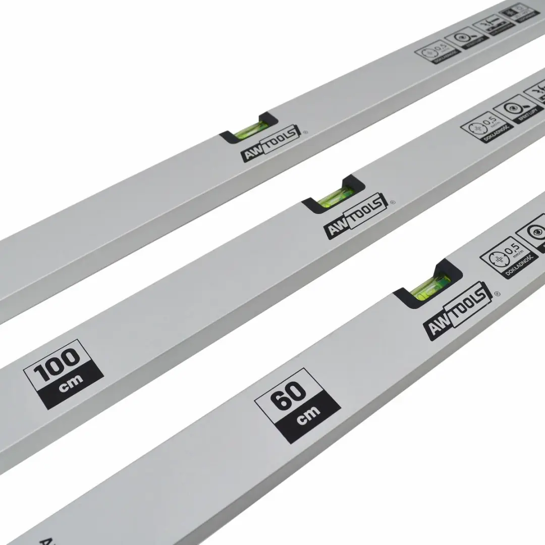 Awtools - Anodische Waterpas - 100 cm - Aluminium - Nauwkeurig