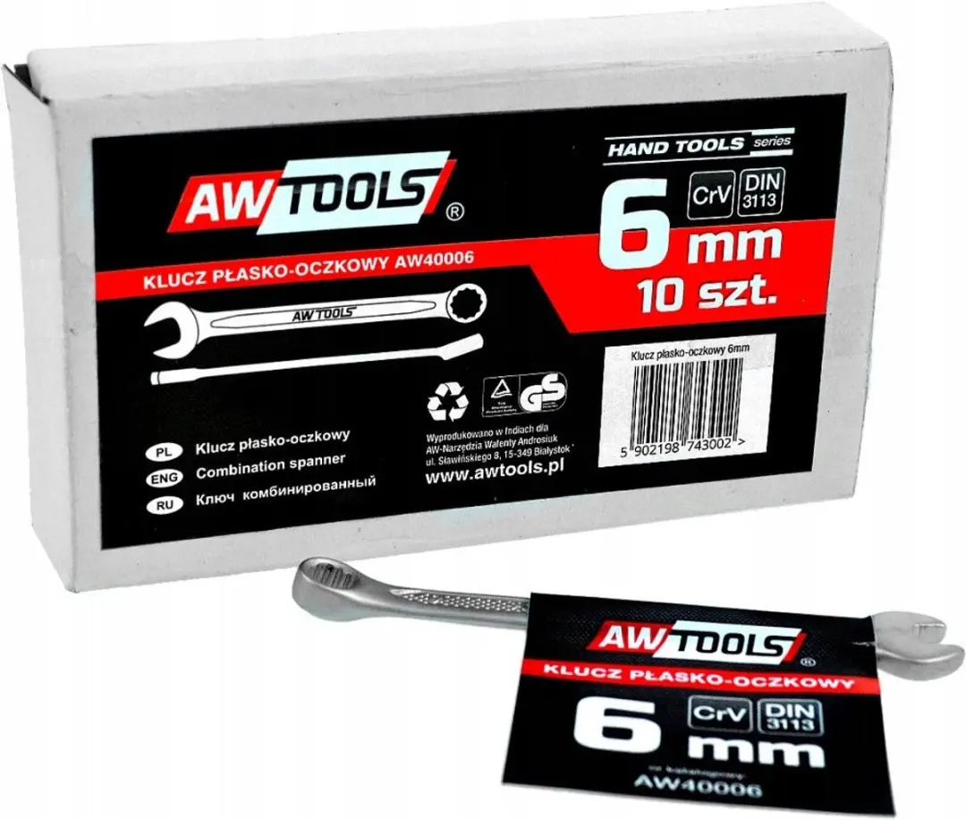 AWTOOLS Ringsleutel 6 mm CrV DIN3113