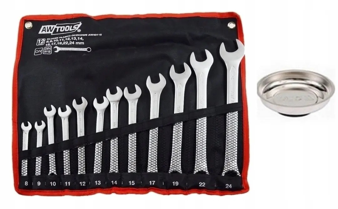 Awtools AW40115 - Ringsteeksleutel Set - 12 Stuks - 8-24 mm