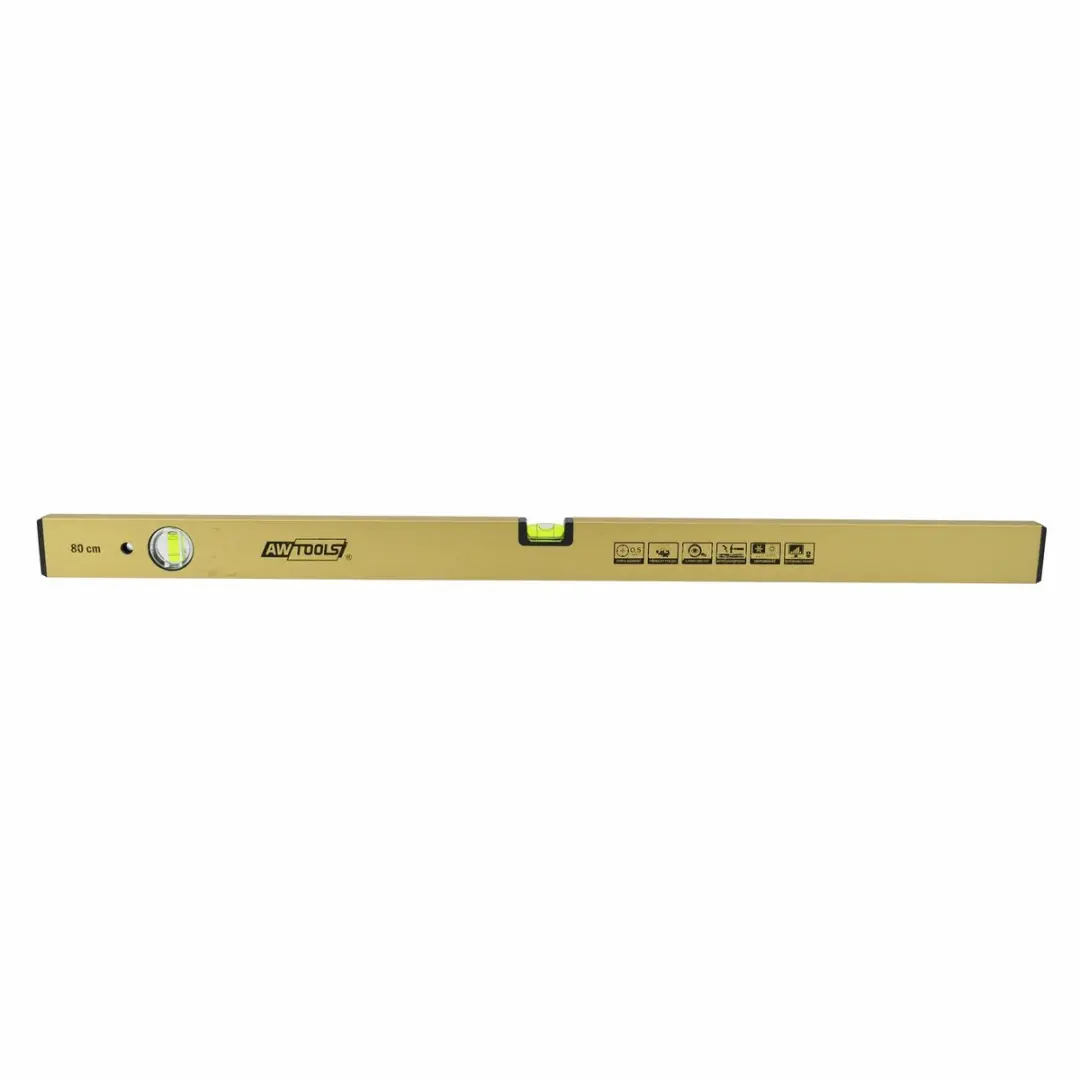 AWTOOLS Gouden Waterpas AW30011 - 50cm - Anodisatie Aluminium