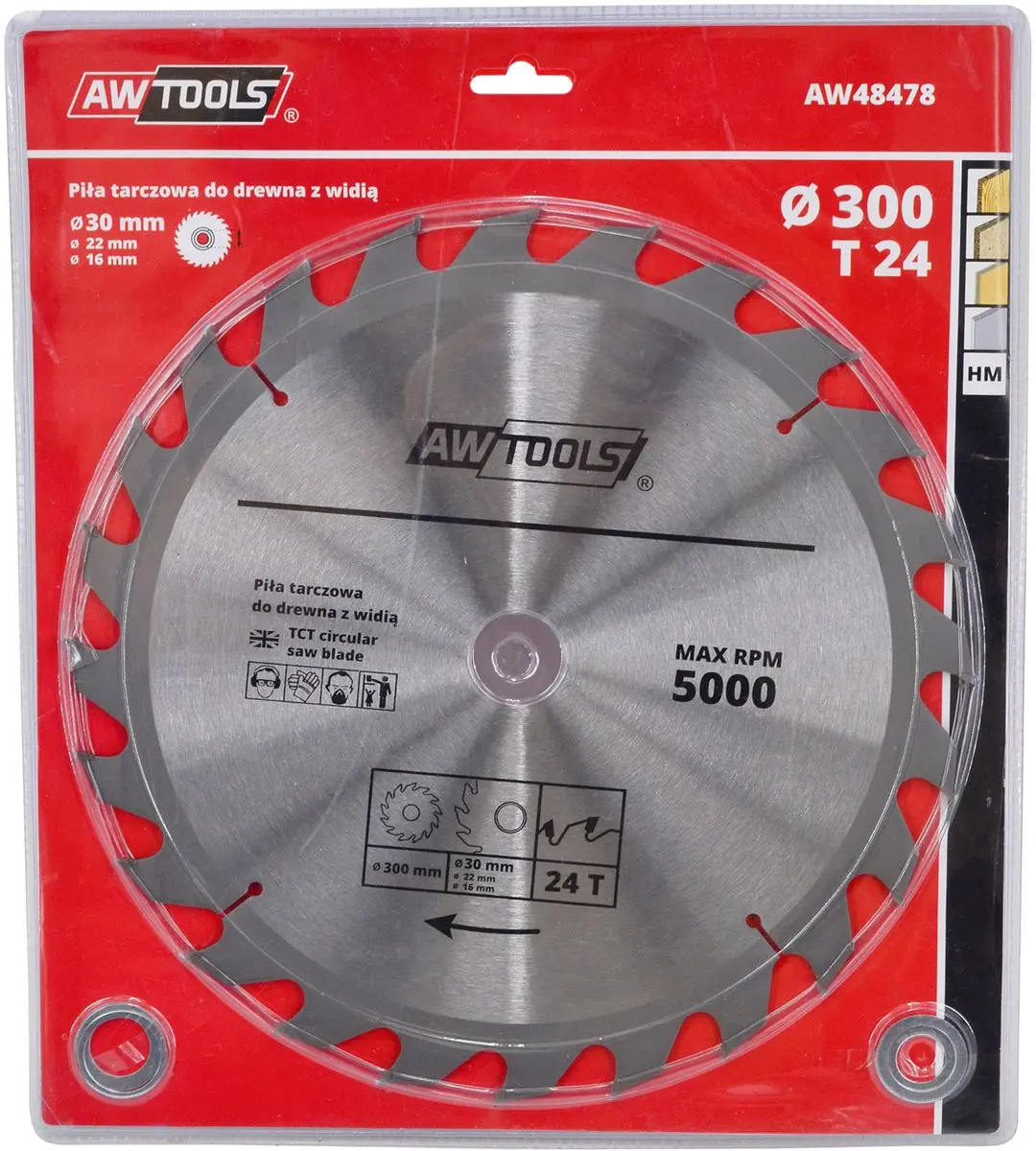 AWTools AW48482 Serie - Cirkelzaagblad - 315mm - 30 Tanden - Houtbewerking