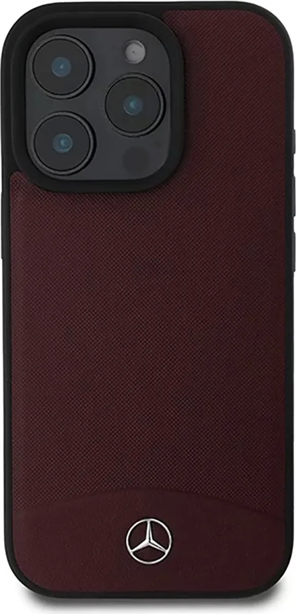 Mercedes-Benz Backcase Hoesje iPhone 16 Pro - Rood Kunstleer