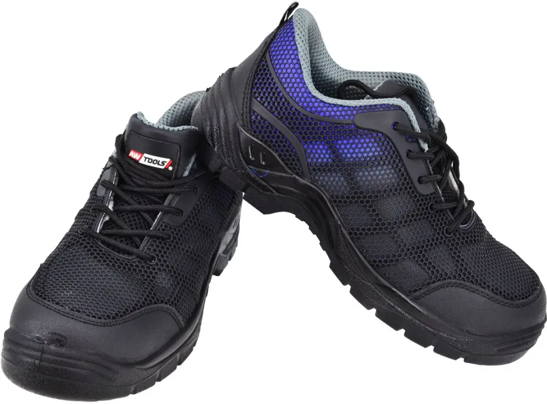 AWTOOLS Comodo Werkschoenen S3 - Stalen Neus - Antislip - Zwart/Blauw
