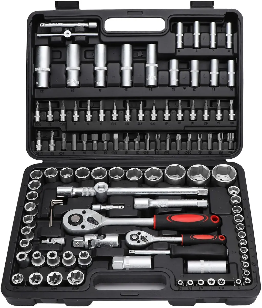 AWTOOLS Black Line Dopsleutelset 108-delig - Zwart - afbeelding 3 van 6