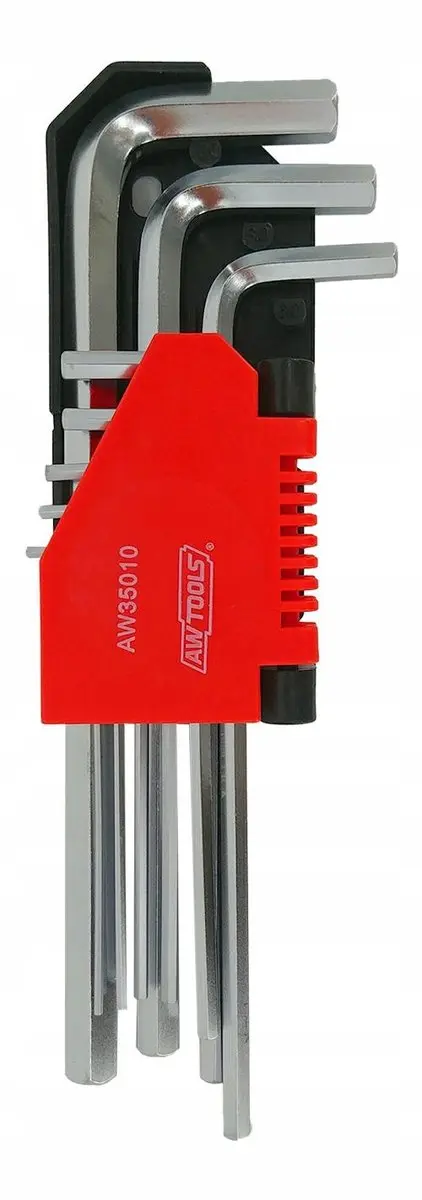 AWTOOLS Inbussleutelset 1,5-10mm 9-delig CRV AW35010
