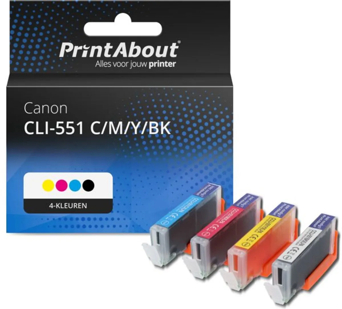 PrintAbout Canon CLI-551 Inktcartridges 4-kleuren