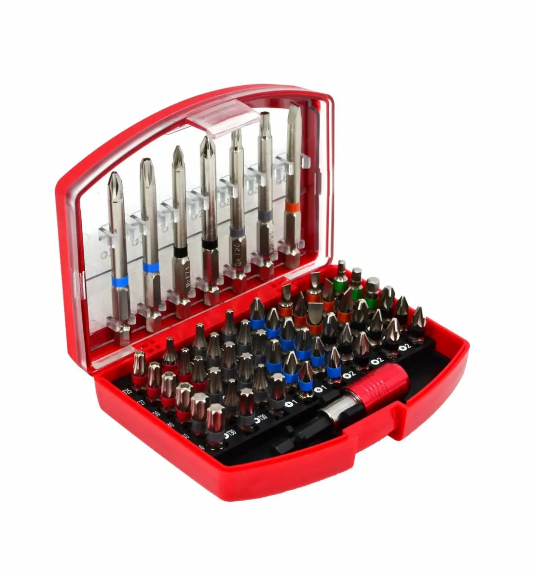 Awtools AW37925 Serie - Set Schroefbitjes - 56 Elementen - Magnetische Houder - Staal S2