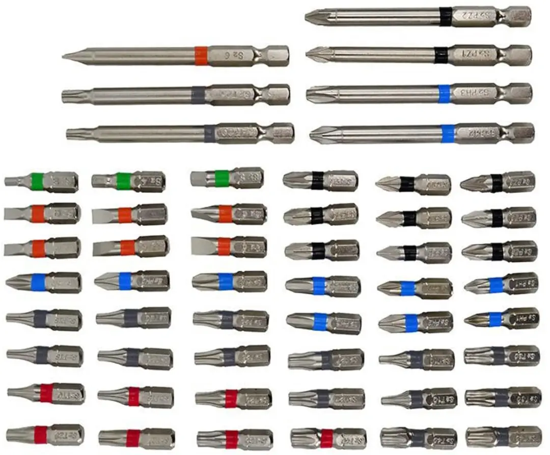 Awtools AW37925 Serie - Set Schroefbitjes - 56 Elementen - Magnetische Houder - Staal S2