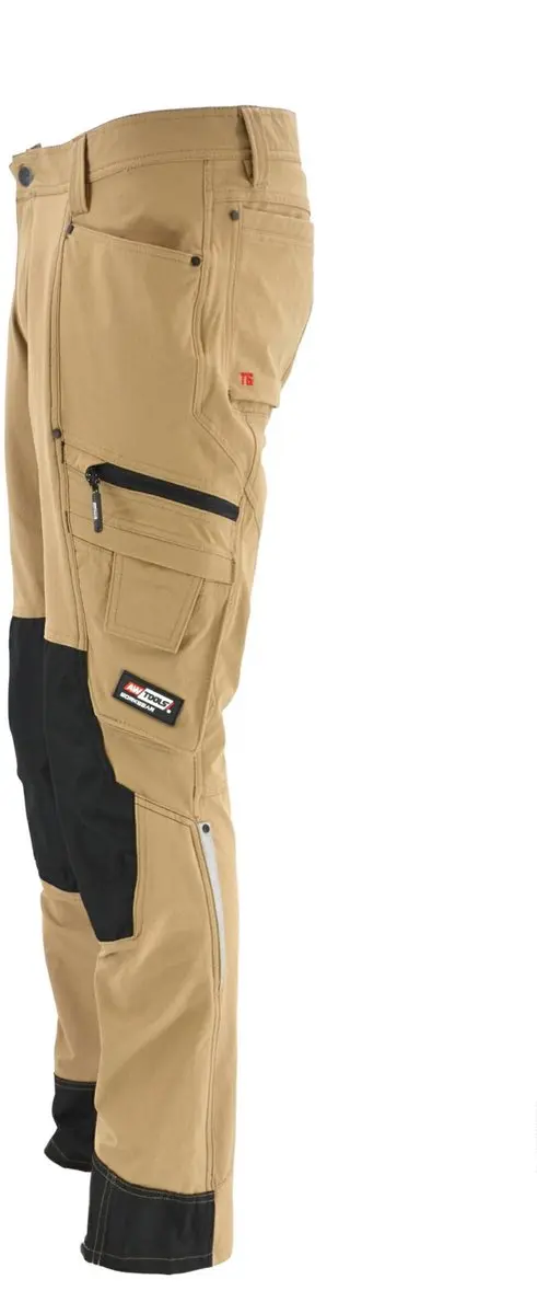 AWTOOLS T6 Werkbroek - Beige - XL - Versterkte zakken