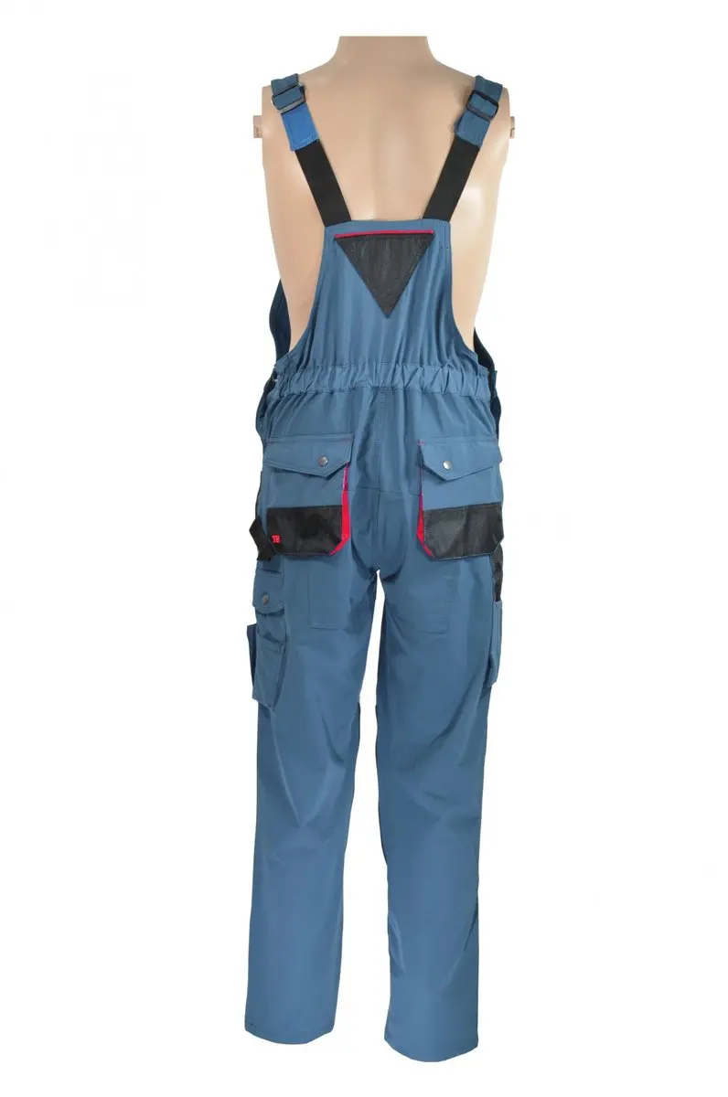 AWTOOLS T2 Werkbroek met Bretels XXXL - Grijs/Zwart/Blauw