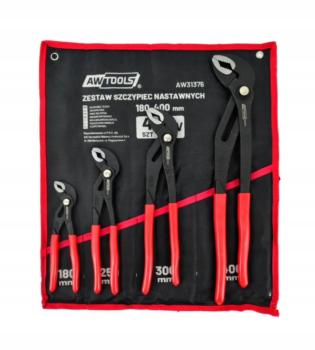AWTOOLS Verstelbare tangenset 4-delig (180-400 mm)