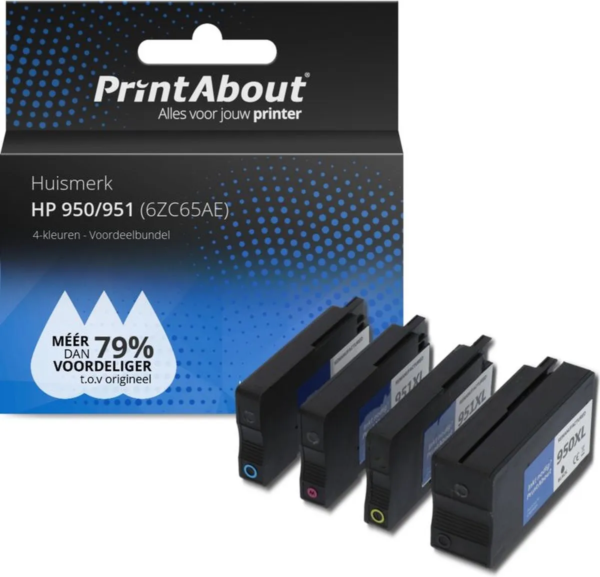 PrintAbout HP 950/951 4-kleuren Inktcartridge 6ZC65AE-PA2
