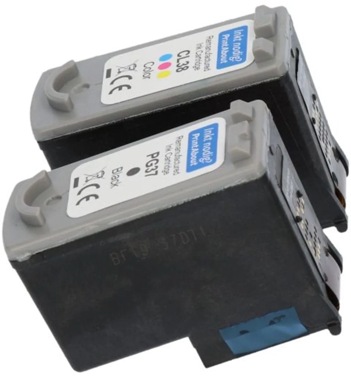 PrintAbout PG-37-PA2 Inktcartridge - Zwart + 3 Kleuren - 25ml - o.a. Canon PIXMA