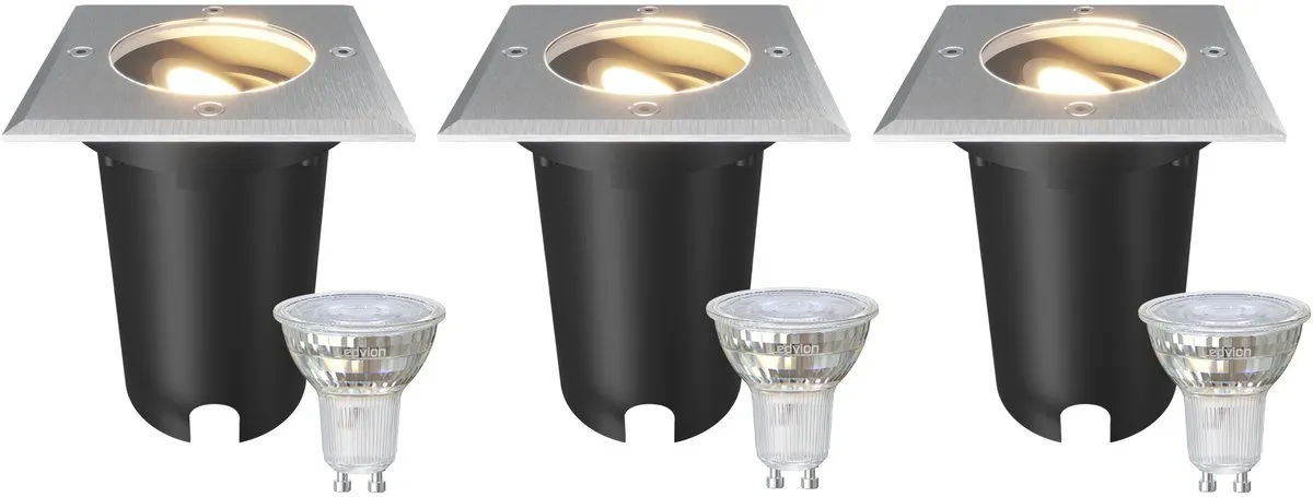 LEDVION 3X LED Grondspot 3W 2700K