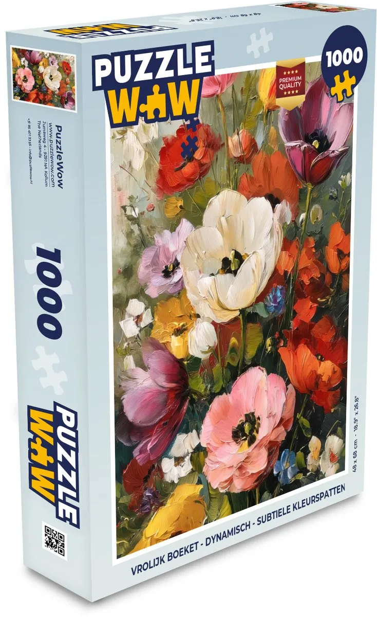 PuzzleWow Vrolijk Boeket Legpuzzel 1000 Stuks - MPN 8721414222315