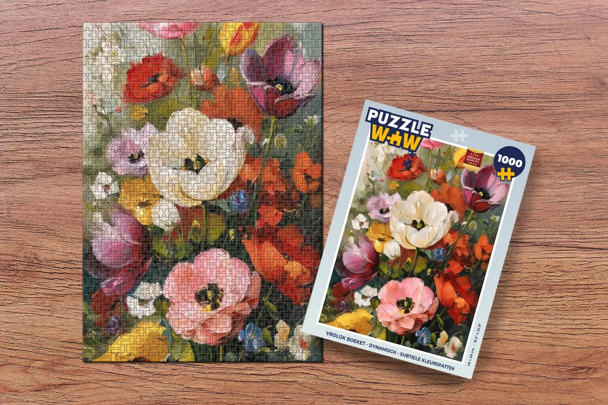 PuzzleWow Vrolijk Boeket Legpuzzel 1000 Stuks - MPN 8721414222315