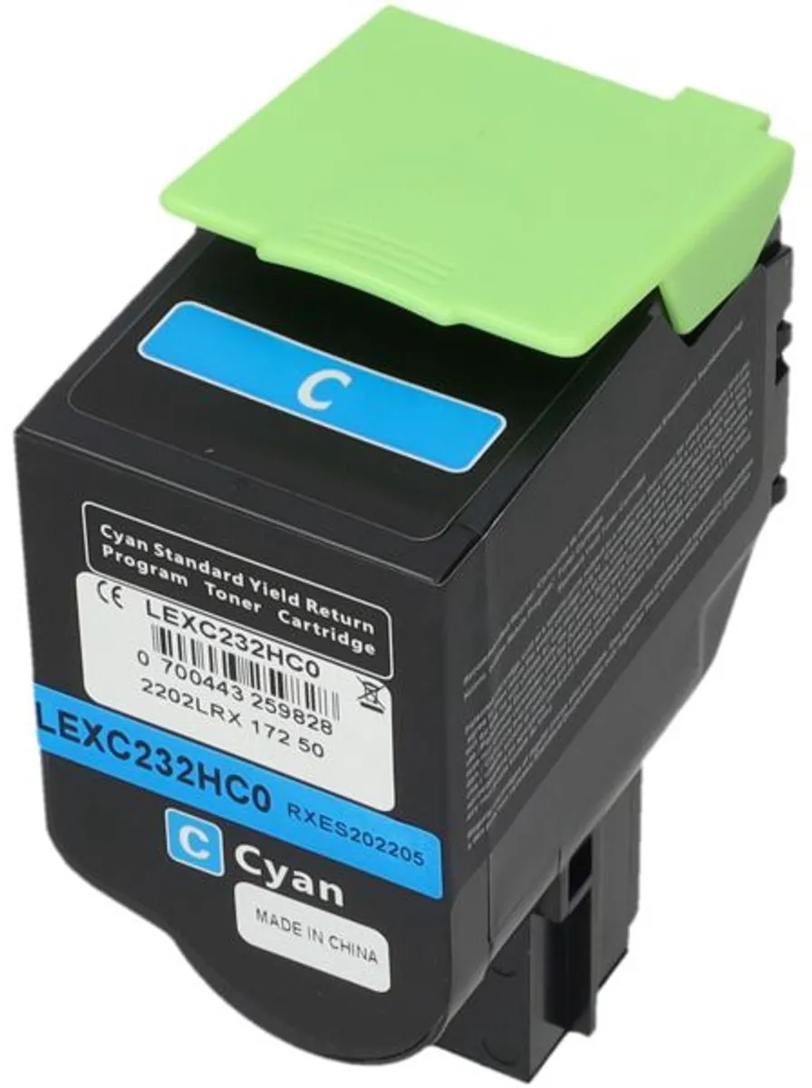 PrintAbout Lexmark C232HC0 Toner Cyaan - 2.500 Pagina's