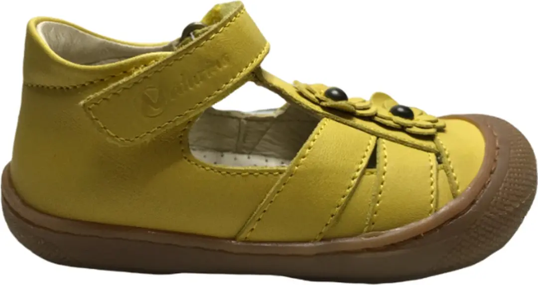 Naturino mt 24 velcro 2 bloemen bumper gesloten sandalen Maggy geel