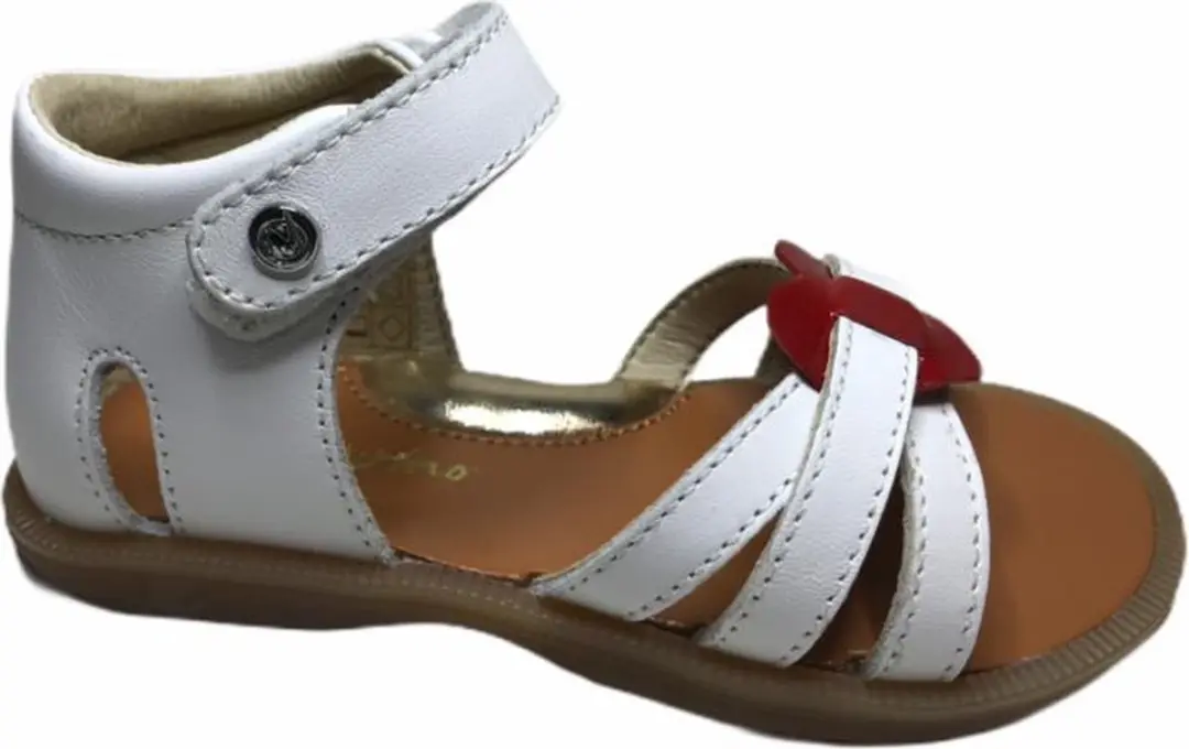 Naturino velcro sandalen 5042 wit rood hart mt 26