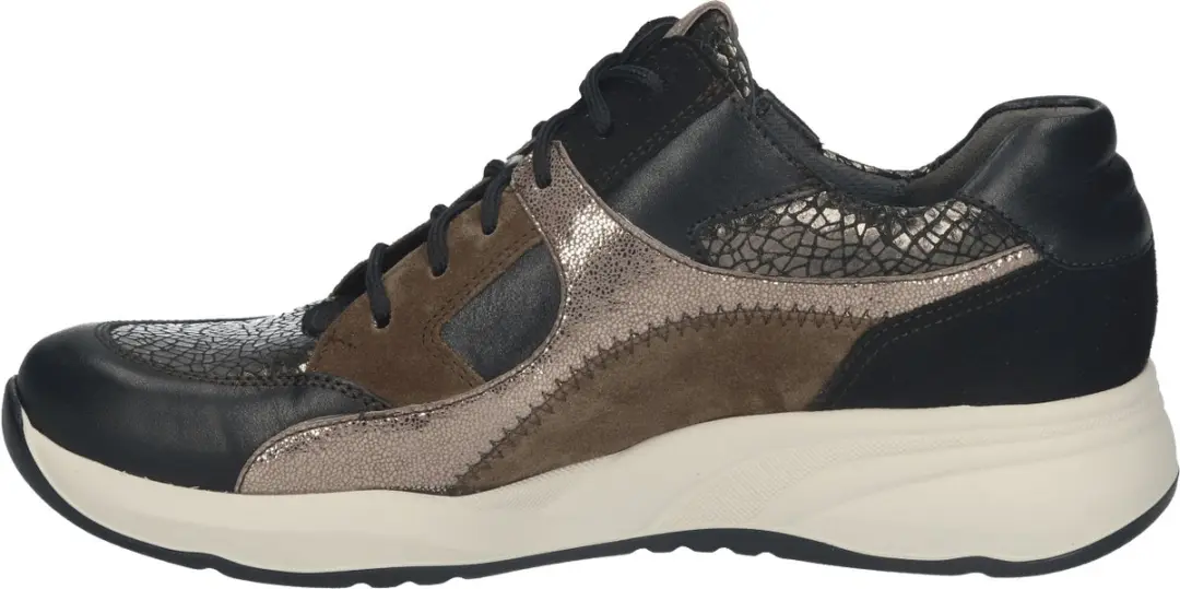 Durea Dames Sneaker 6318 - Wijdte K - Zwart