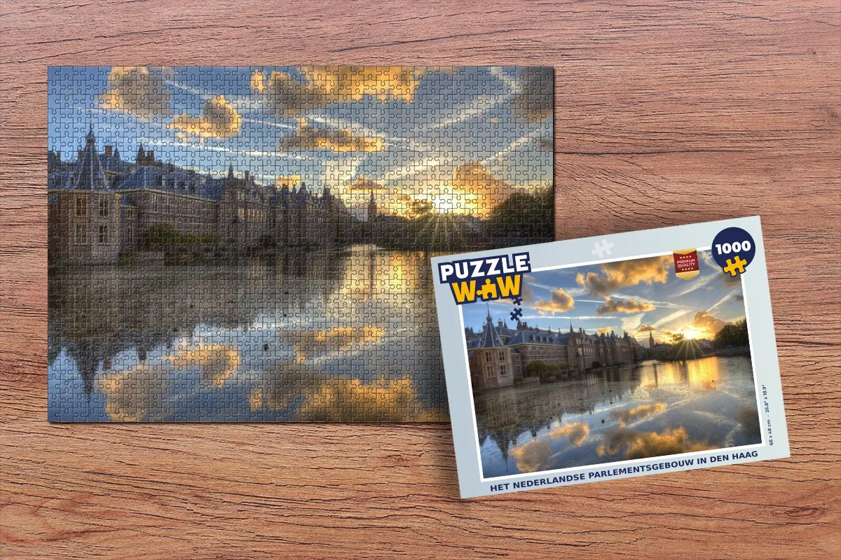 PuzzleWow Den Haag Torentje Legpuzzel 1000 Stuks - Multicolor