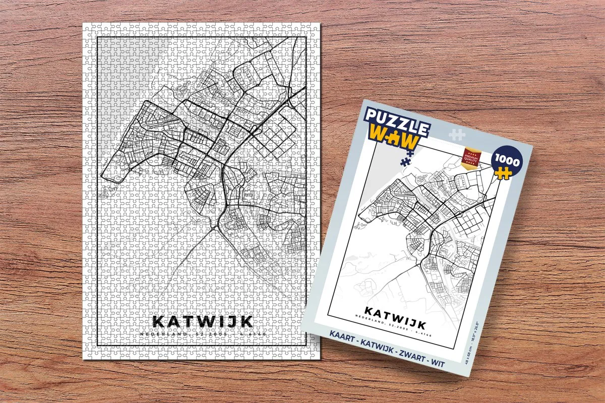 PuzzleWow Katwijk Legpuzzel 1000 Stuks - Multicolor
