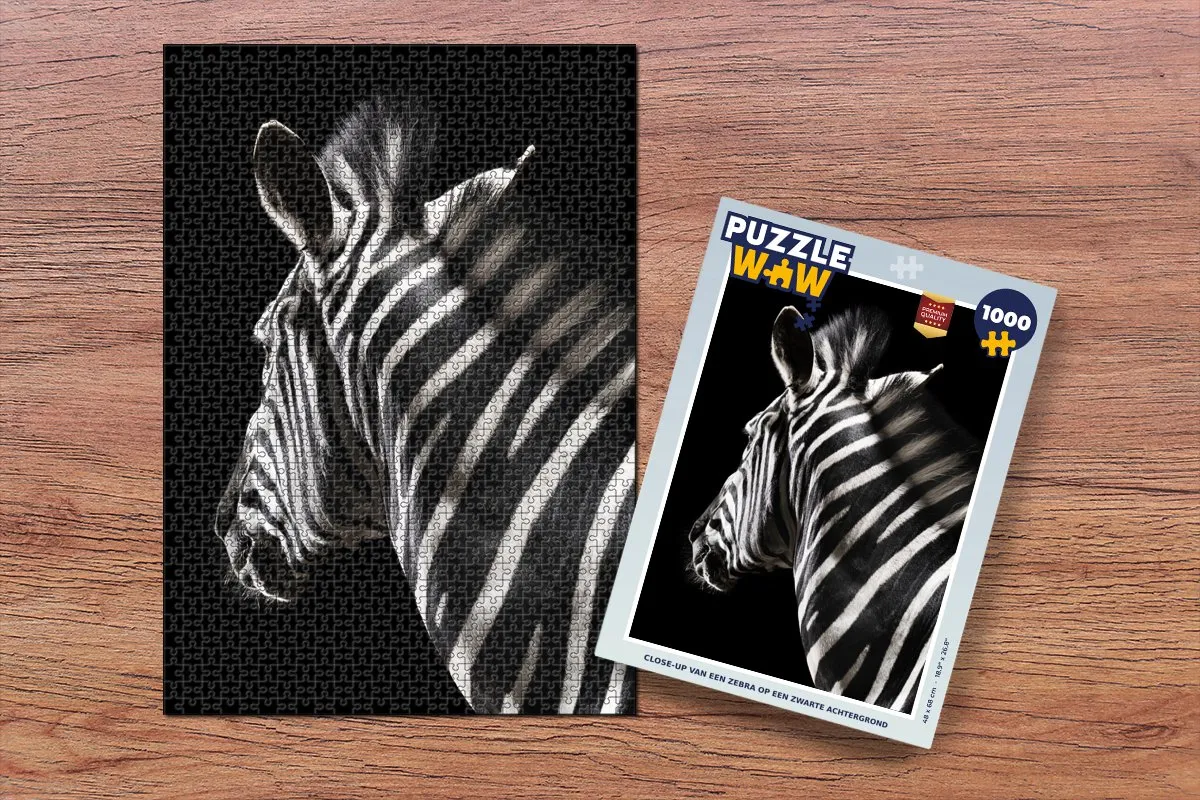 PuzzleWow Zebra Legpuzzel 1000 Stuks - Multicolor