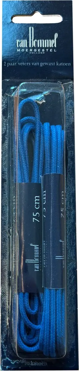 Originele Van Bommel veters (kobalt)Blauw 75cm