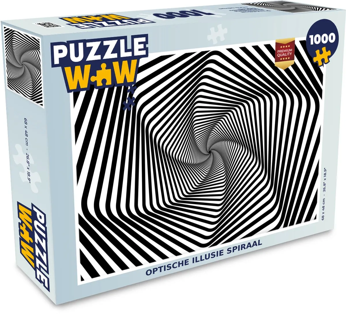 PuzzleWow Optische Illusie Spiraal Legpuzzel 1000 Stuks - Multicolor