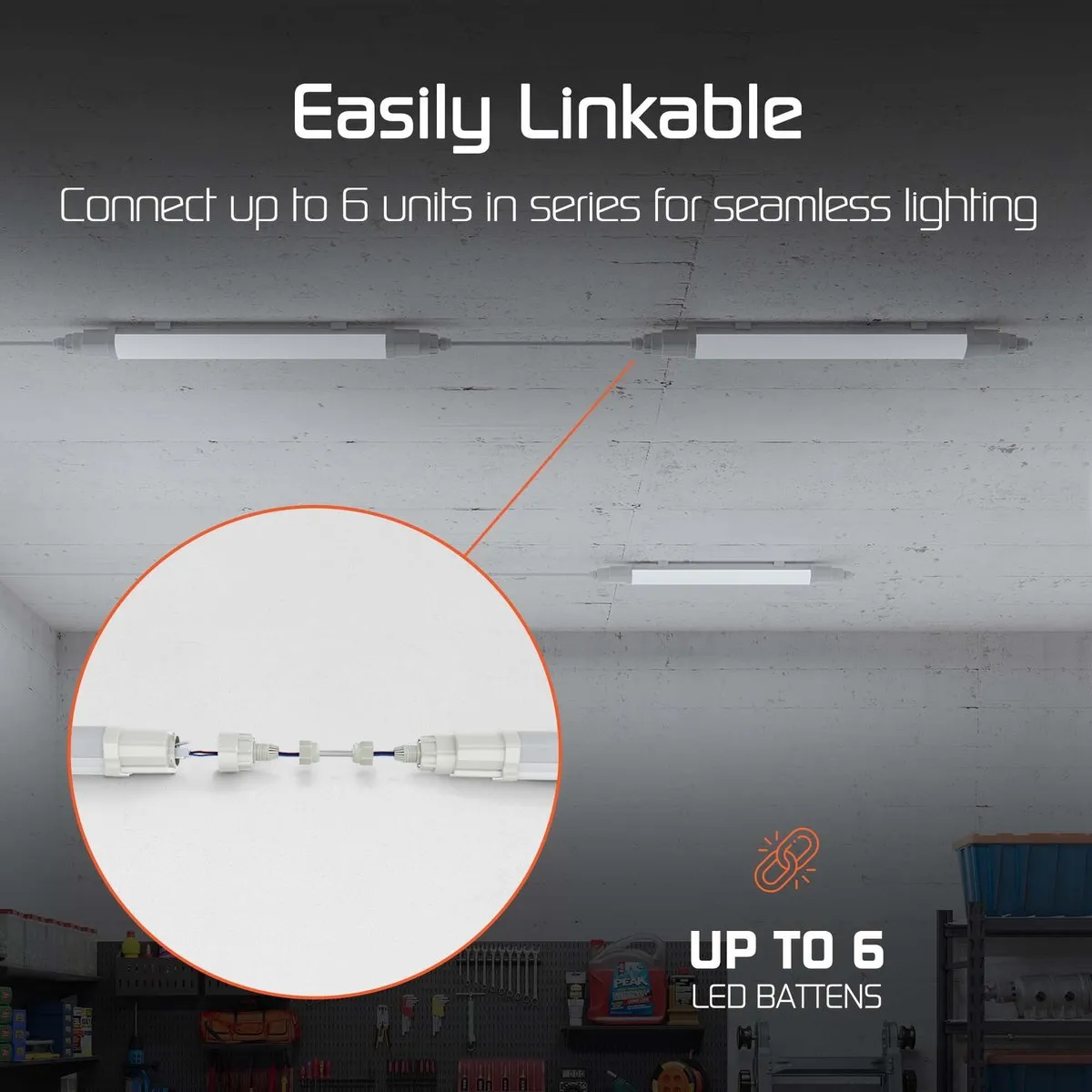 LEDVION LED Armatuur 60cm 12W 1440lm IP65 - Wit - afbeelding 4 van 6