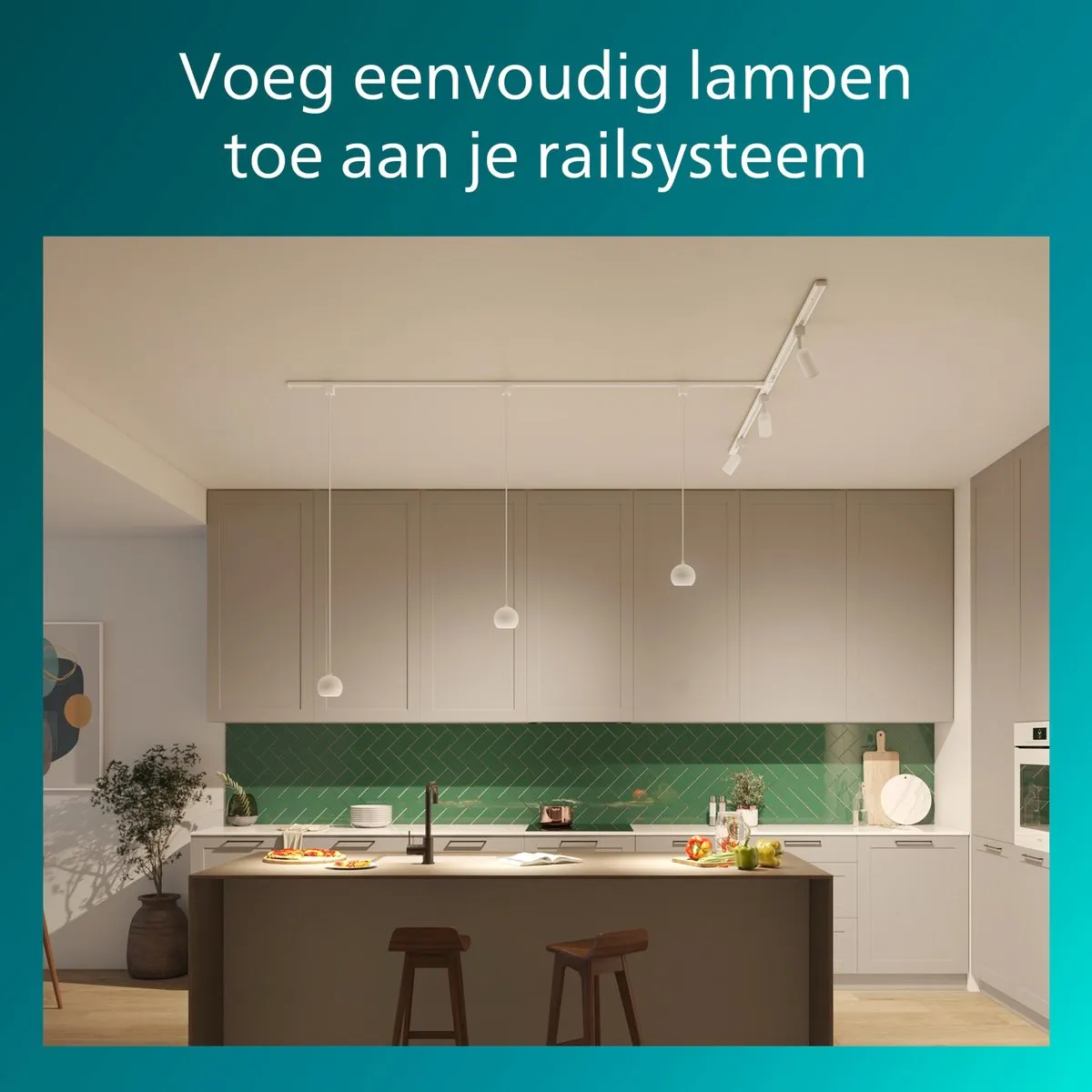 Philips LED EasyLink Colby Hanglamp GU10 - 7W Wit