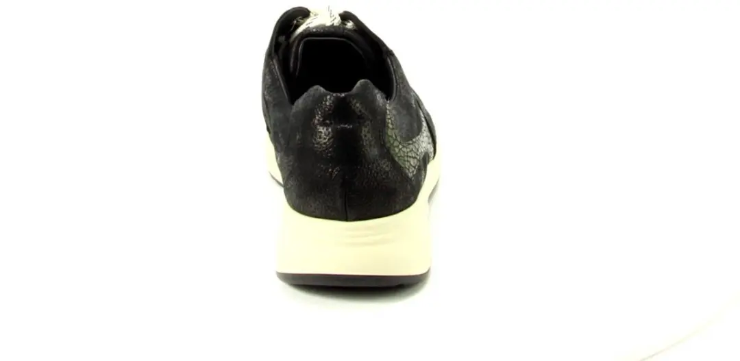Durea 6316 2261 Leer Combinatie Veterschoen - Zwart
