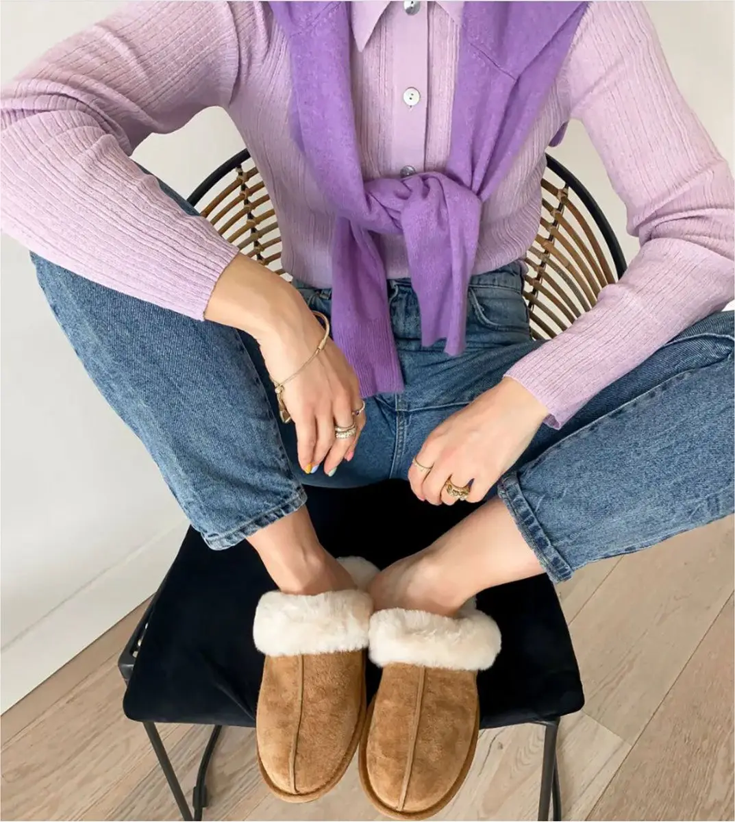 UGG W Scuffette II Dames Sloffen - Chestnut 39