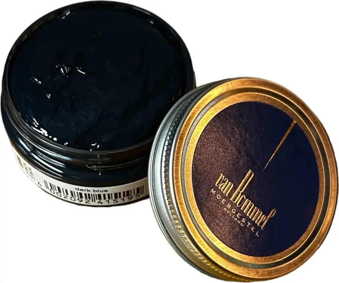 Van Bommel Shoecream 60ml potje luxe kwaliteit schoen poets kleur 519 donkerblau