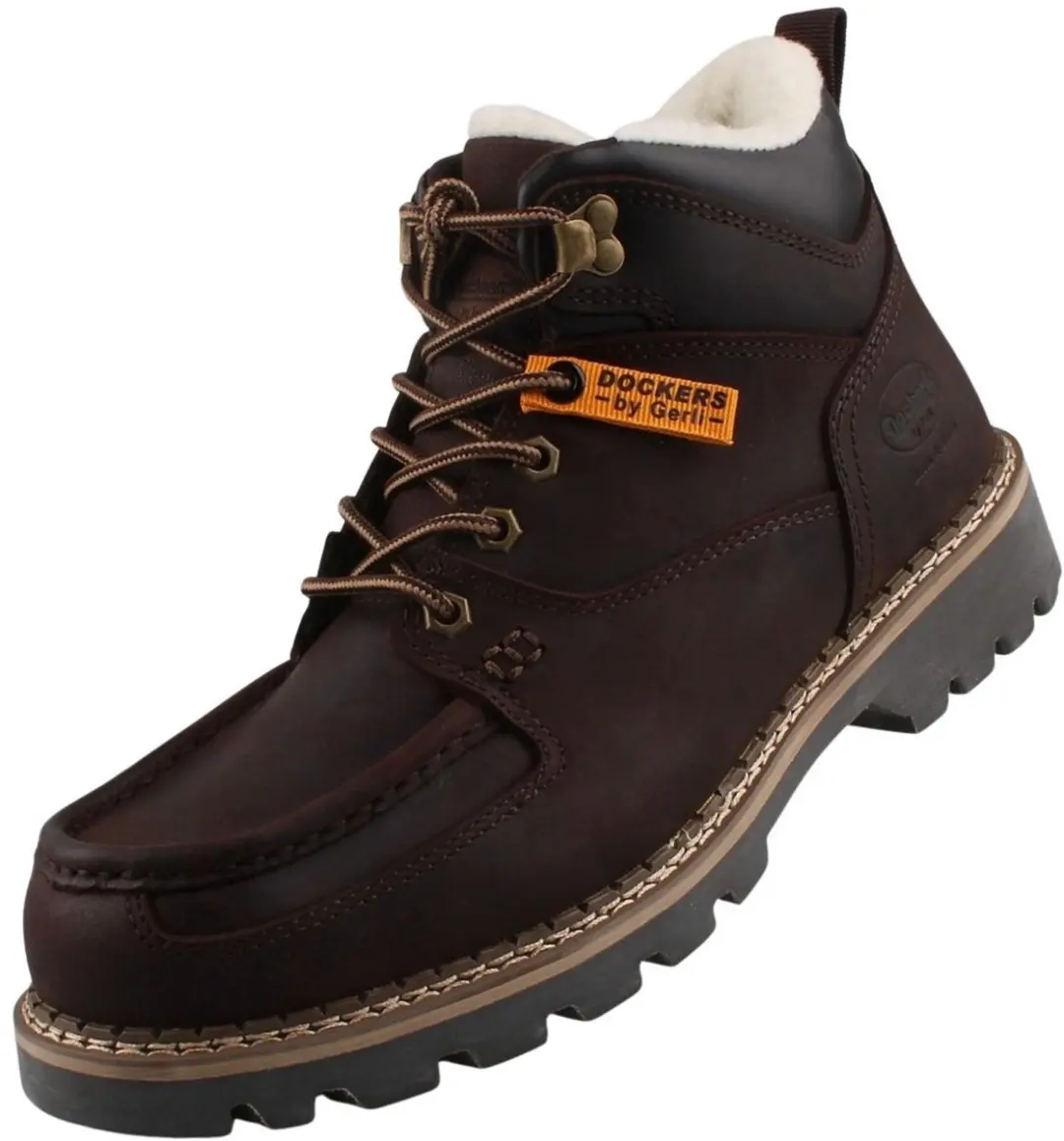 Dockers by Gerli leren herenlaarzen met voering Bruin