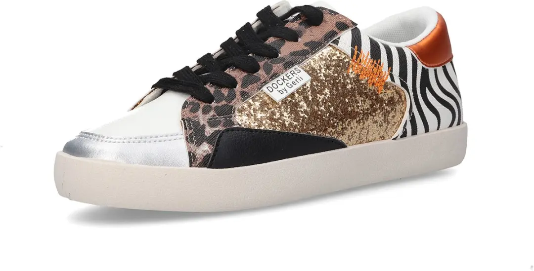 Dockers by Gerli Dames Sneaker Low 58AG201-618929 Gold / Multi