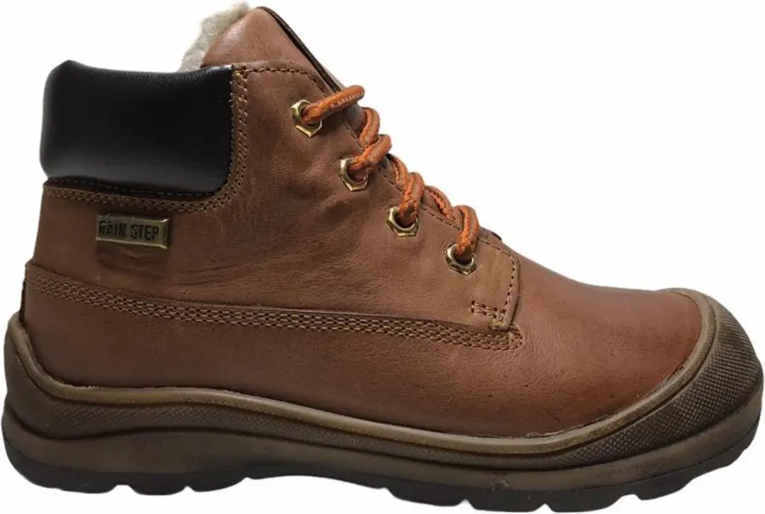 Naturino veters bumper hoge warme lederen schoenen Fern Cognac mt 23