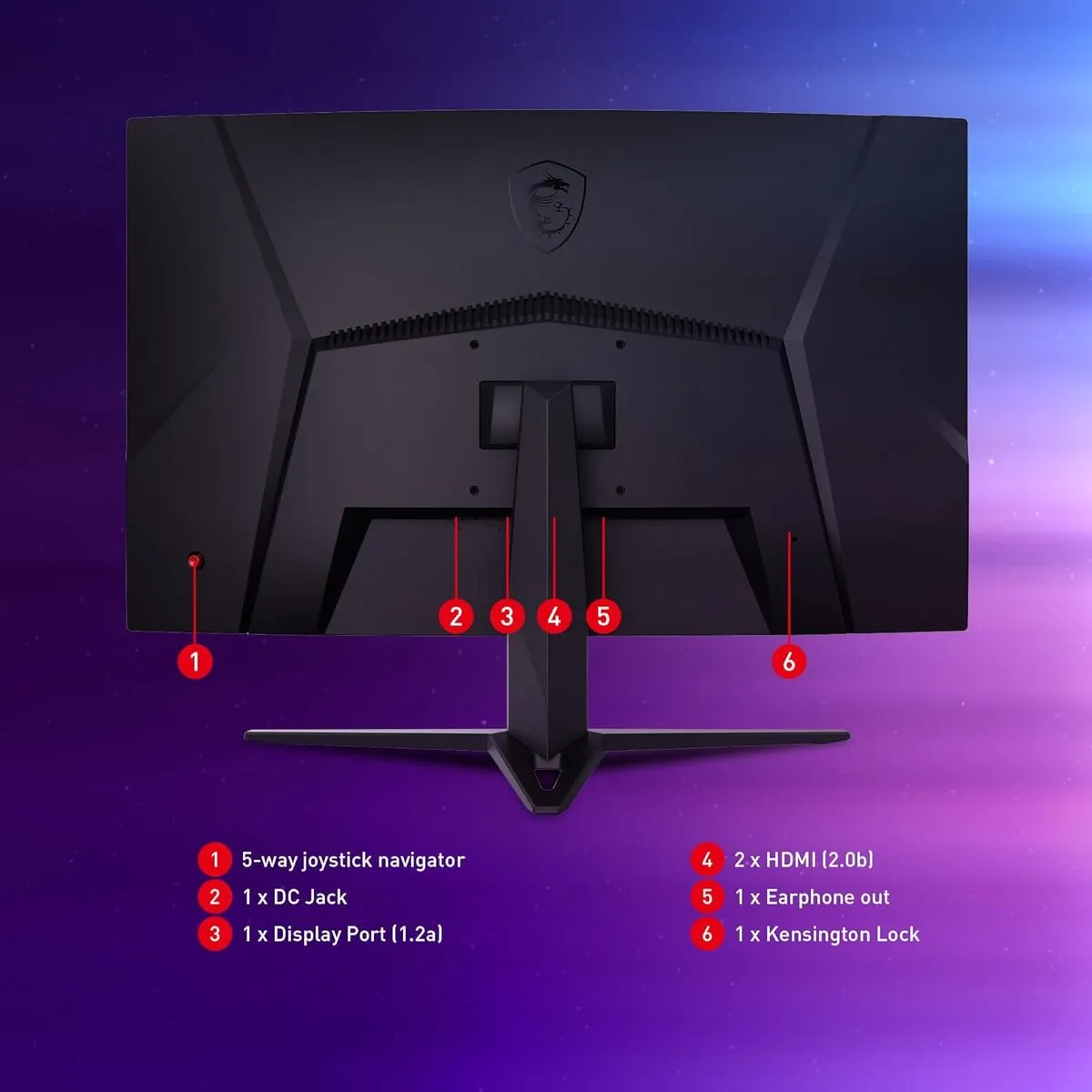 MSI G32CQ4 E2 Curved Gaming Monitor - 31,5" - 2x HDMI 2.0