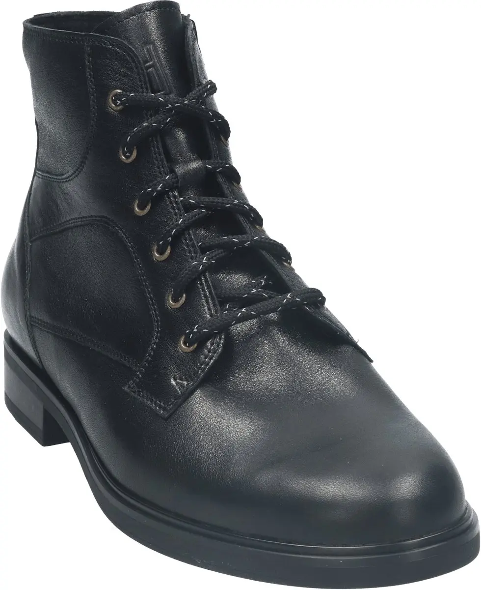 Durea Dames Veterboot 9832-2183 - Wijdte K - Zwart Leer - Maat 39