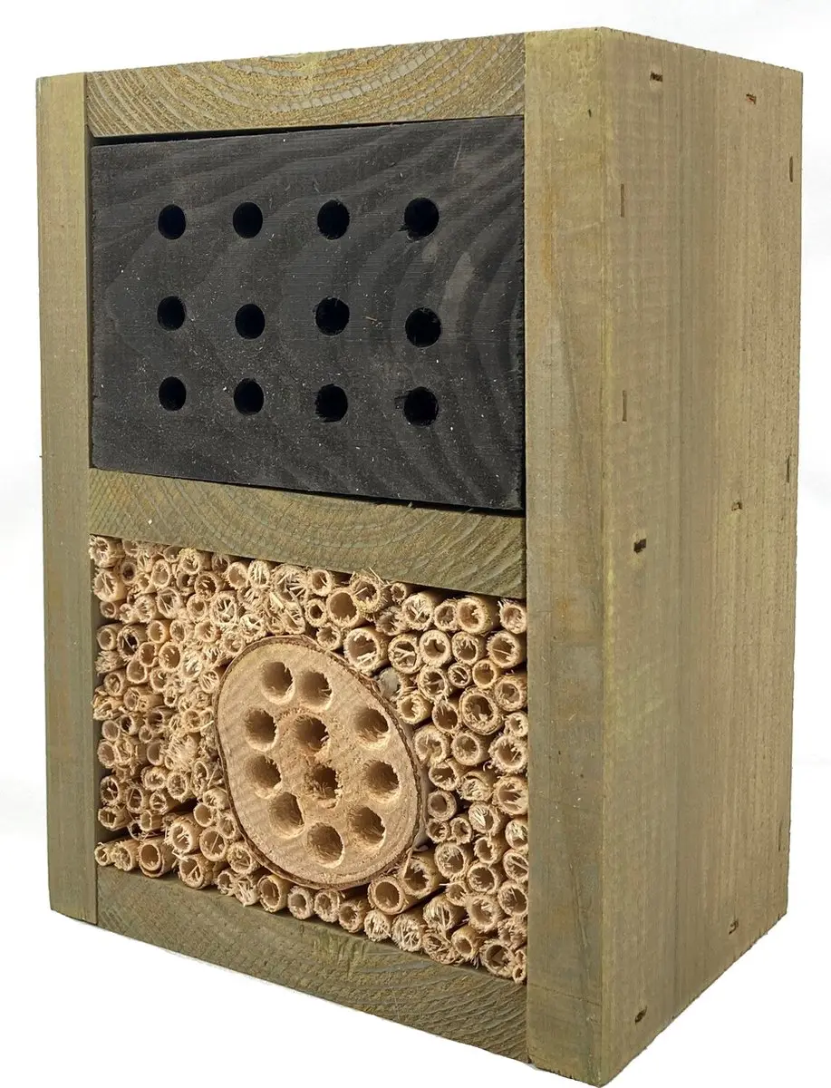 GARDEN SPIRIT Bijenhotel Insectenhotel 14 x 11 x 20 cm.