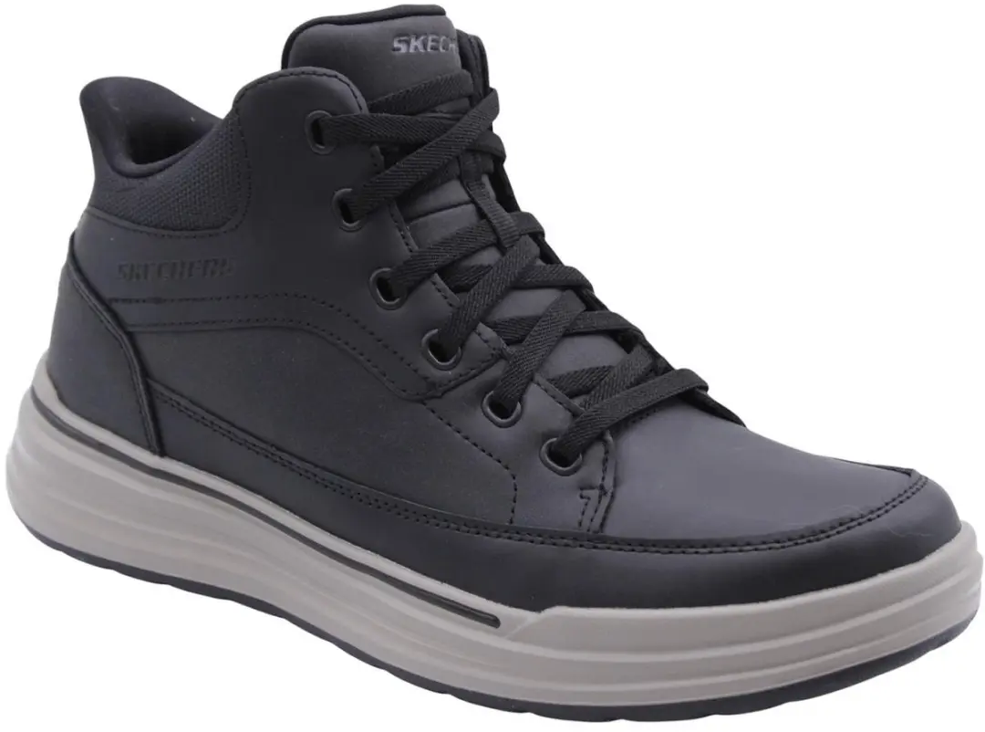Skechers Heren Sterling Rogan Slip On Schoenen Leer Zwart
