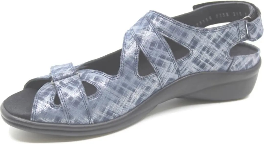 Durea 7258 Blauwe Smalle Dames Sandalen - 41.5